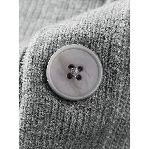 GXG男装 花灰色开襟线衫宽松休闲针织衫通勤男上装 2025春季热卖 商品图4