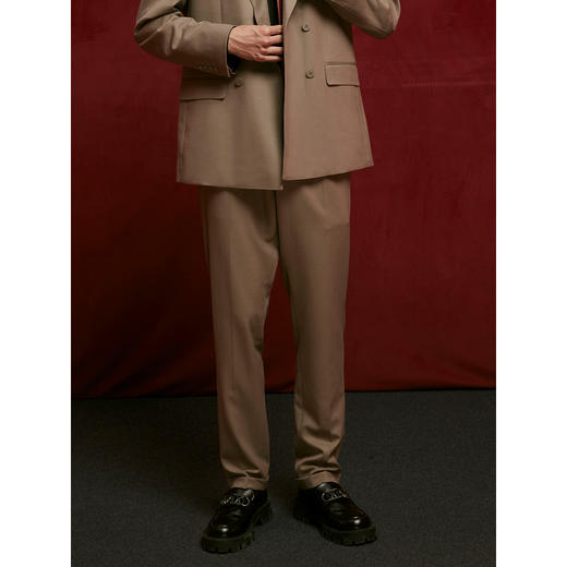 GXG男装  卡其含羊毛挺括商务套西西裤  秋G24X143013 商品图2