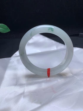 620220，58.8 糯冰飘花手镯，清清爽爽，干净秀气，飘清新蓝花