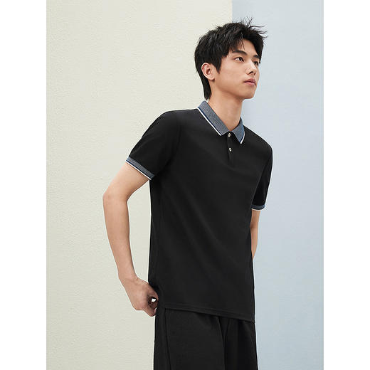 2025春夏热卖GXG男装休闲通勤双色男士翻领短袖Polo衫男* 商品图2