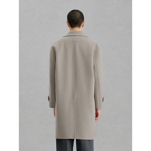 GXG男装 米色双排扣简约通勤长款大衣24冬热卖G24X264009 商品图4