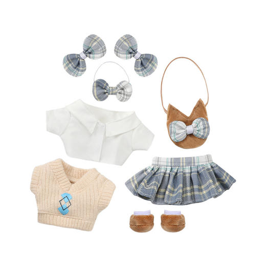 20cm棉花娃衣棉花娃娃毛绒公仔可爱换装衣服玩偶女生裙子礼物套装泡泡玛特labubu 商品图4