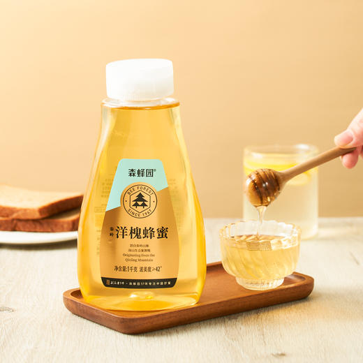 上海森蜂园洋槐蜂蜜1kg（三角瓶） 商品图3