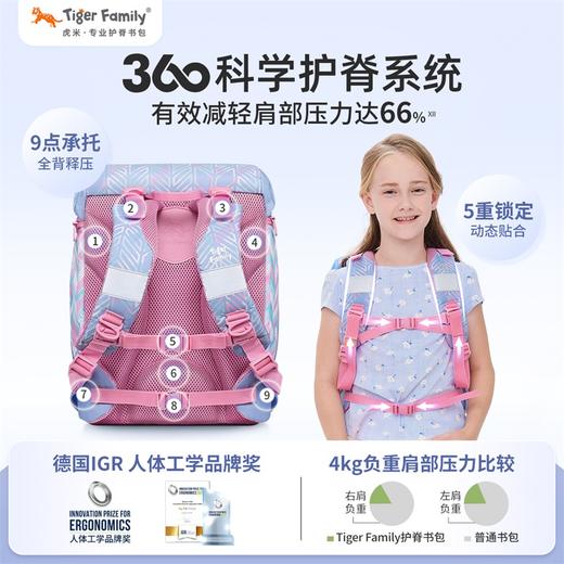tigerfamily虎米 1-5年级小学生儿童男女书包护脊减负背包轻便双肩包精英 商品图1