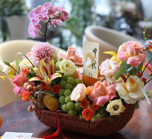 中秋节水果手提花篮 商品图0