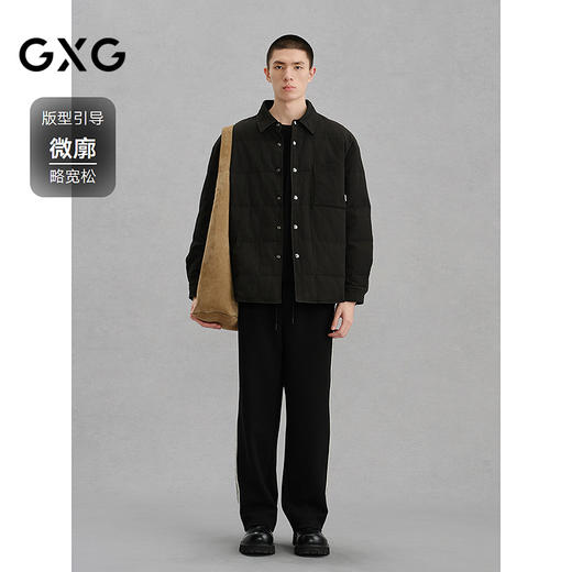 GXG男装  衬衫式轻薄羽绒服通勤外套24冬季热卖G24XY24017 商品图1