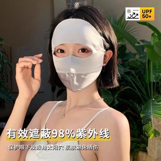 2025新款桑蚕丝真丝防晒面罩全脸医美防紫外线蓝光防辐射脸罩脸基尼 商品图2
