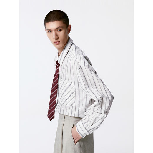 GXG男装 条纹设计简约时尚翻领长袖衬衫  秋季热卖G24X033027 商品图3