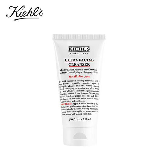 科颜氏（Kiehl's）高保湿洁面啫喱150ml 洗面奶清洁保湿卸妆 商品图0