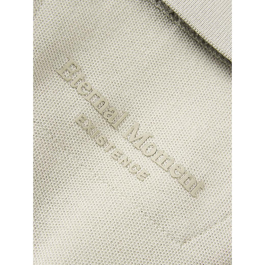 GXG男装 浅卡其肩部条纹休闲POLO衫通勤时尚短袖上衣 2025春季热卖 商品图3