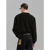 GXG男装    黑色提花面料通勤圆领卫衣 24冬热卖G24X314031 商品缩略图3