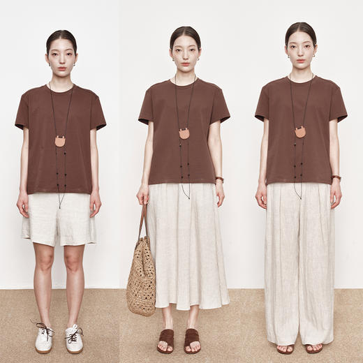 UMILAB｜简言*clean fit 瞬凉科技索罗娜棉 肩线前移短袖T恤T753M 商品图2