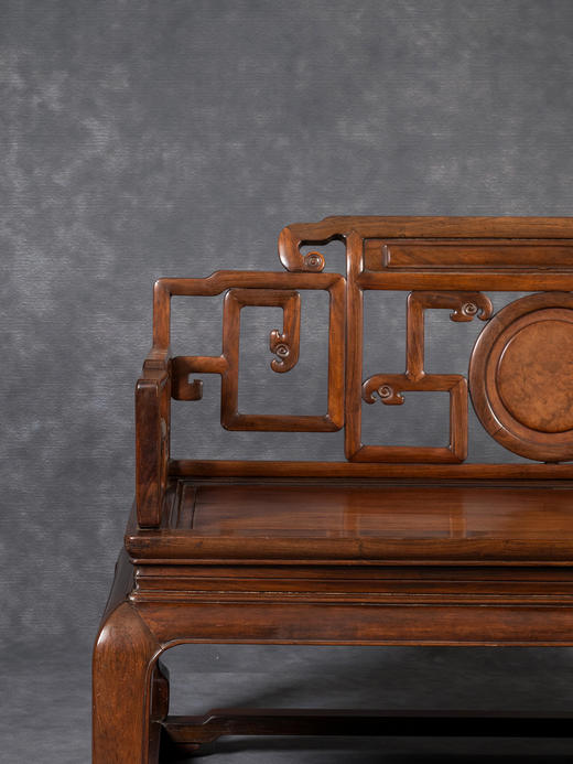 清	红木攒接拐子纹带托泥宝座 商品图3