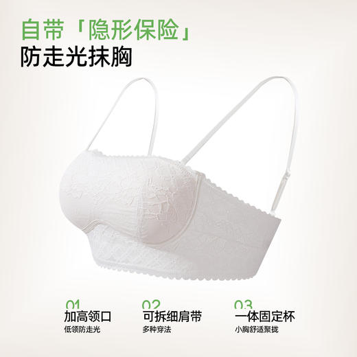【抹胸美背】熳洁儿 小胸聚拢文胸防走光性感美背蕾丝25251506 商品图1
