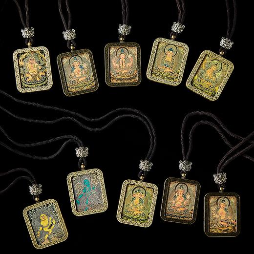 悉卜野·复刻黑金唐卡吊坠，藏传八大守护，神秘庄重，恍如繁星于夜空【3-5天发货】 商品图3