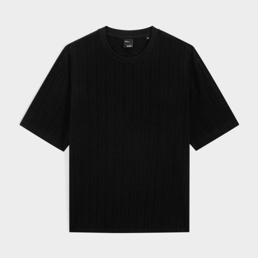 GXG男装 黑色肌理提花短袖T恤 夏季热卖G24X442075 商品图4