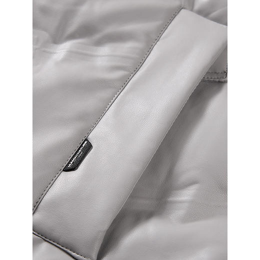 GXG男装 字母压印pu皮面包服男通勤保暖潮流羽绒服 2024冬季热卖 商品图3