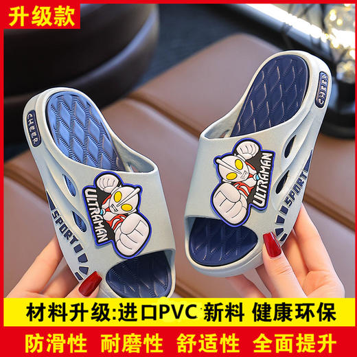奥特曼儿童凉拖鞋亲子男女新款夏季卡通软底防滑居家洗澡浴室户外 商品图1
