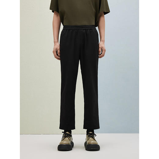 2025春夏热卖GXG男士休闲裤黑色通勤西裤男士锥形百搭长裤 商品图4