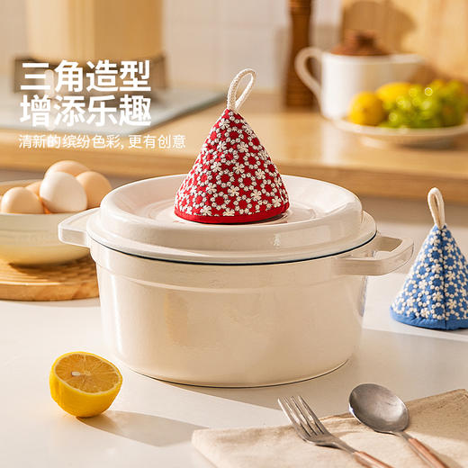 摩登主妇锅盖帽三角防烫锅把手厨房炒锅珐琅锅双耳隔热防高温手套 商品图2
