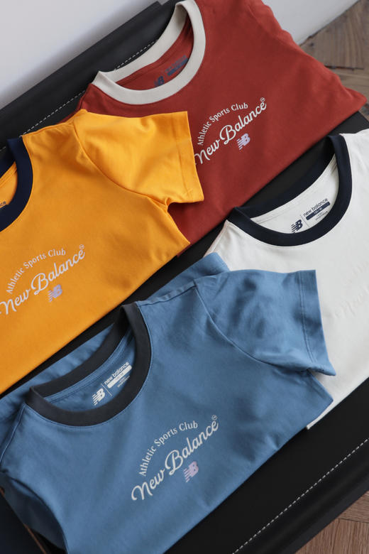 N.8元单 美式复古拼色领口 童装圆领短袖T恤 TZ008 商品图2