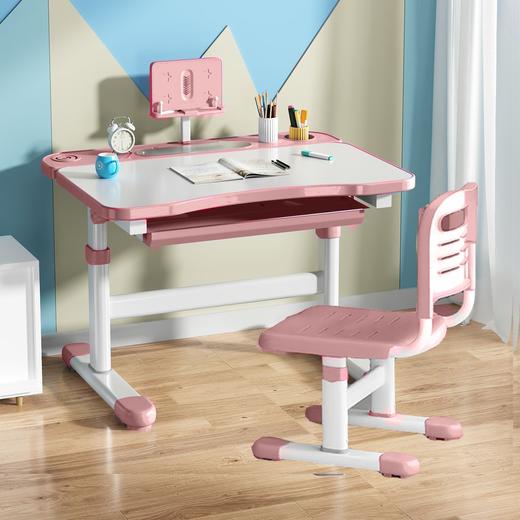 【孩子成长好伙伴】📚可调节学习桌椅，矫正坐姿+护眼灯💡让学习更高效！新品家用调节式儿童学习桌椅 看书写作课桌椅多功能坐姿矫正学习桌 商品图4