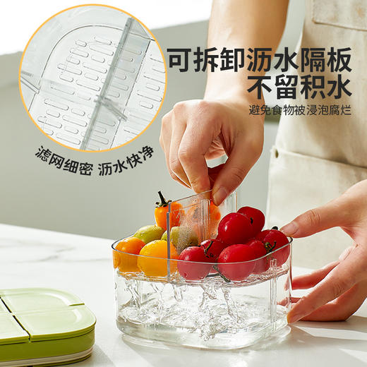 摩登主妇葱姜蒜收纳盒葱花香菜分格保鲜盒厨房专用食品级备菜神器 商品图1