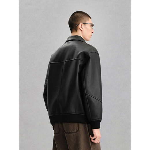 GXG男装   行政真皮皮衣夹克男外套   冬季热卖G24X124008 商品图2