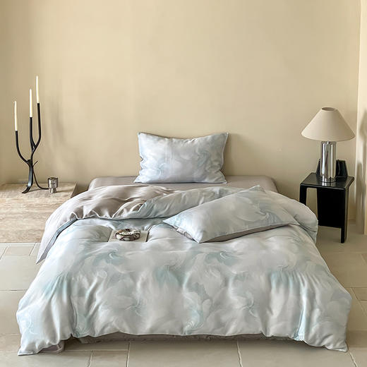 自然醒60支进口莱赛尔兰精天丝数码印花暗合简约款四件套HS 商品图1