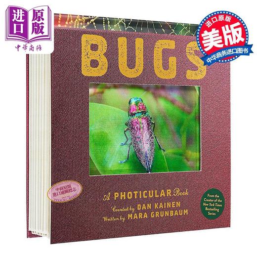 【中商原版】光与影视觉书 会动的3D图片书 3D立体绘本 昆虫 Bugs 英文原版 动物绘本 立体场景读物 精装 进口书 畅销系列新作 商品图0