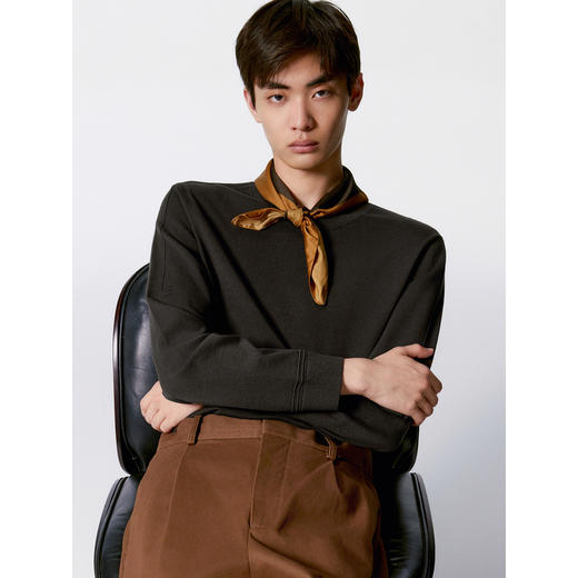 GXG男装    柔软低领毛衫男士针织衫轻薄 24年秋G24X203011 商品图2