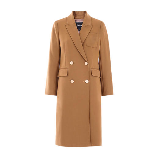 EITIE爱特爱冬季新款气质翻领中长款大衣外套7614319 商品图11