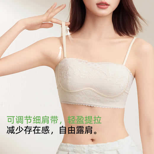 【抹胸美背】熳洁儿 小胸聚拢文胸防走光性感美背蕾丝25251506 商品图6
