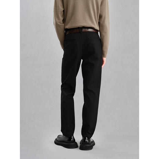 GXG男装  四面弹西裤黑色垂感休闲长裤 24年冬G24X024148 商品图4