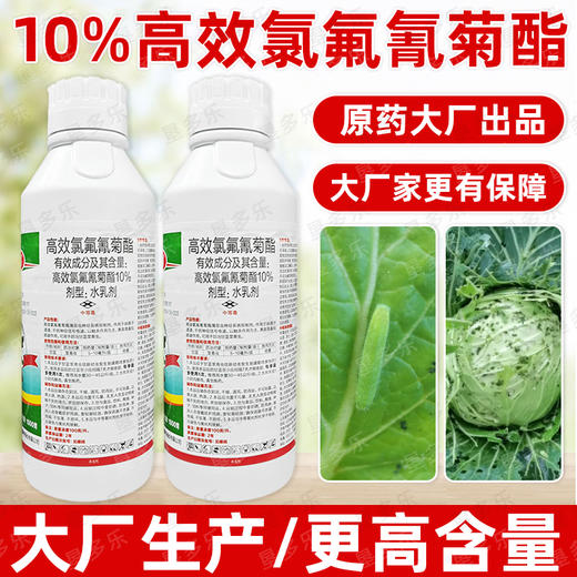 10%高效氯氟氰菊酯蚜虫玉米螟菜青虫专用广谱杀虫剂功夫菊酯农用 商品图4