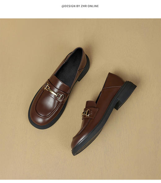 步印【舒适百搭】金属花边马衔扣乐福鞋（尺码偏小，拍大一码） 商品图4