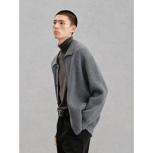 GXG男装 70%羊毛开襟毛衫通勤保暖柔软 G24X304012 商品图4