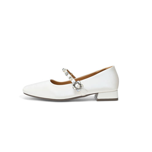 经典鲨2025秋季新品时尚小方头简约低粗跟气质玛丽珍单鞋女KW391-537011 商品图4