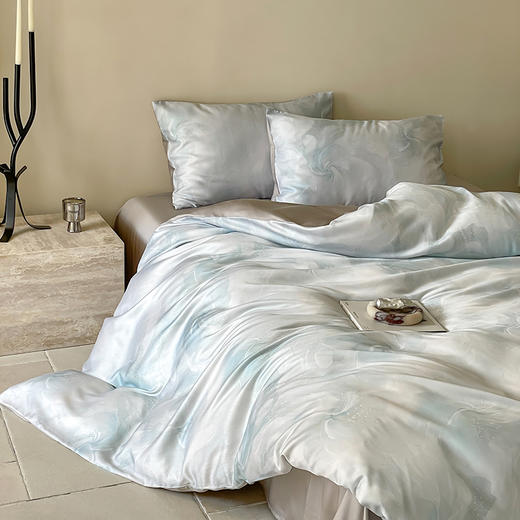 自然醒60支进口莱赛尔兰精天丝数码印花暗合简约款四件套HS 商品图11