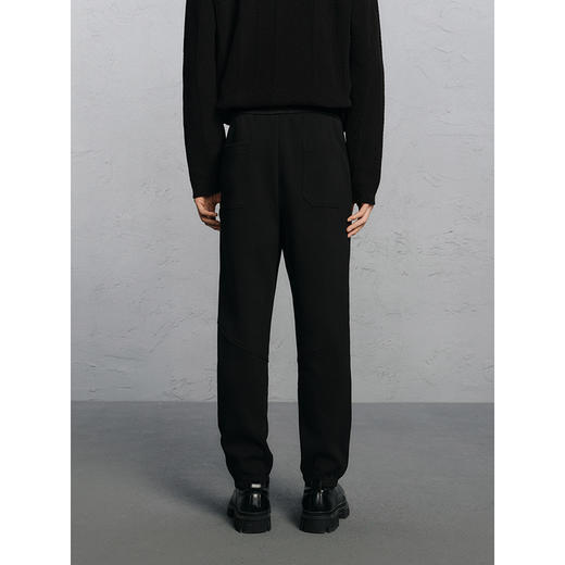 GXG男装  黑色运动裤休闲束脚裤通勤男 24年冬G24X024105 商品图4