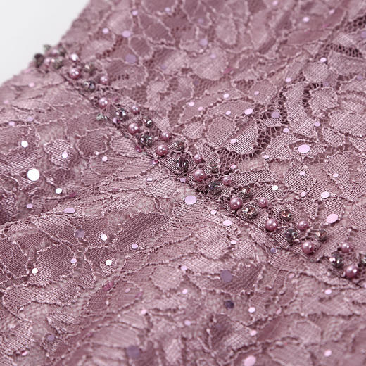 QF8C5斯尔丽25新款宴会华丽礼服立体盘花假两件刺绣蕾丝温柔端庄连衣裙 商品图7