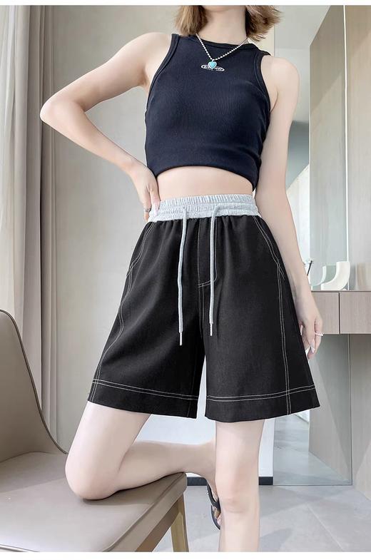 【YW】无忧购“清仓大促”韩版休闲垂感百搭撞色牛仔短裤8035#（截单后3-5天发货) 商品图2