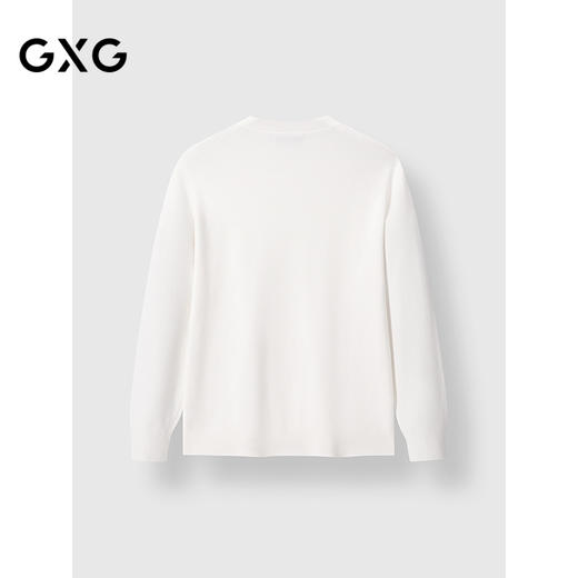 GXG男装 圆领基础保暖毛衫提花通勤内搭针织衫 2024冬季热卖 商品图1