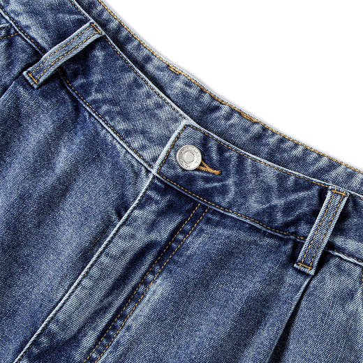 GXG男装 水洗蓝牛仔短裤直筒休闲短裤 24年夏G24X252002 商品图2