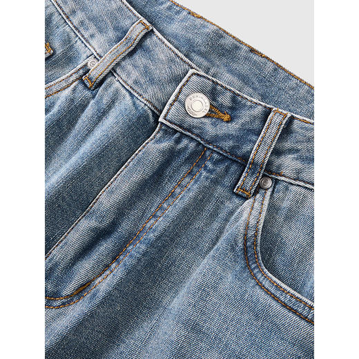 GXG男装 水洗锥形牛仔裤日常简约长裤休闲裤 2025春季热卖 商品图2