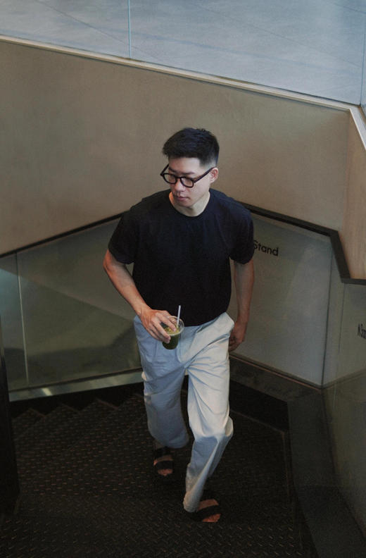 官网399！爱家男士轻享系列60S双纱莫代尔短袖上衣 原纱凉感百搭圆领休闲T恤运动家居 商品图7