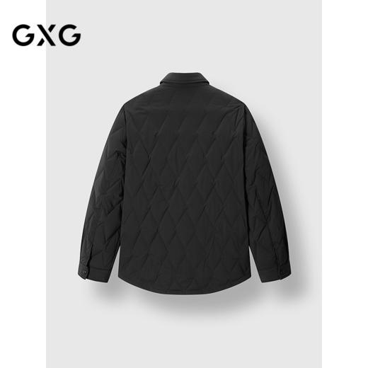 GXG男装 菱形格绗缝衬衫式轻薄羽绒外套通勤保暖 24冬季热卖 商品图1
