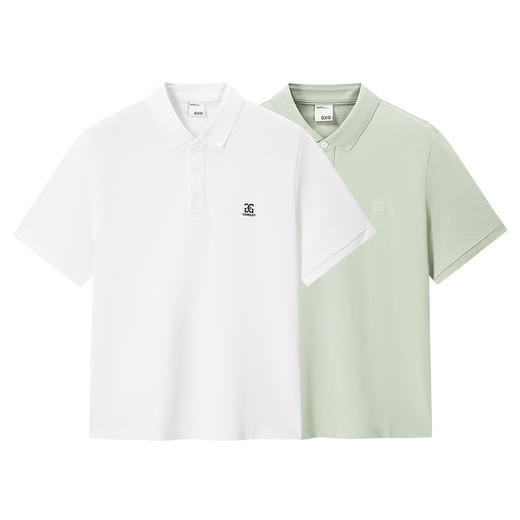 GXG男装 浅绿色经典休闲POLO衫通勤时尚短袖上衣 2025春季热卖 商品图4