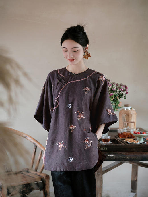 暂不上架/ 盛唐牡丹盛奢系列| 限量款| 高货-对襟如意满绣上衣 商品图0