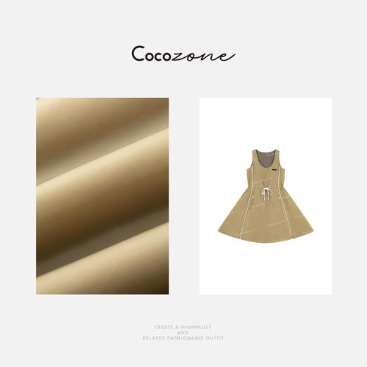 COCO ZONE 刘一一 “高光裙”U领前口袋腰部系带连衣裙CD2A1314 商品图5